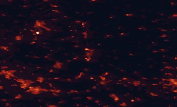 Satellite night-light map of the 50 km around Lingen, with Enschede, Rheine and Nordhorn marked