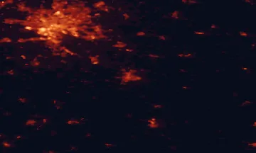 Satellite night-light map of the 50 km around Lüneburg, with Hamburg, Winsen and Geesthacht marked