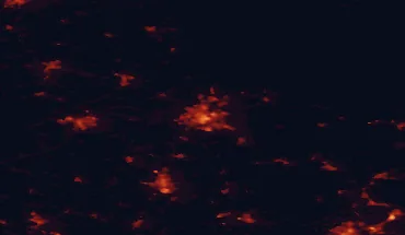 Satellite night-light map of the 50 km around Kiel, with Neumünster, Elmschenhagen and Rendsburg marked