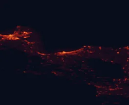 Satellite night-light map of the 50 km around Rethymno, with Chaniá, Atsipópoulo and Soúda marked