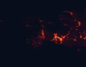 Satellite night-light map of the 50 km around Chios, with Çeşme, Vrontádos and Emporeiós marked