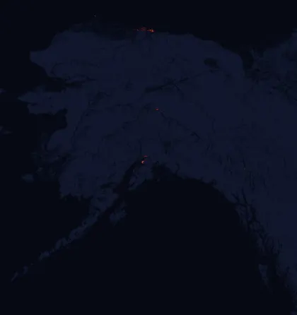 Night lights over Alaska