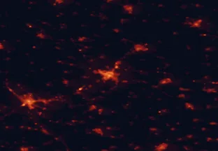 Satellite night-light map of the 50 km around Szeged, with Subotica, Hódmezővásárhely and Makó marked