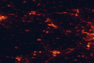 Satellite night-light map of the 50 km around Oroszlány, with Tatabánya, Székesfehérvár and Érd marked