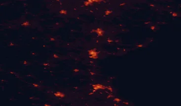 Satellite night-light map of the 50 km around Dundalk, with Drogheda, Newry and Navan marked