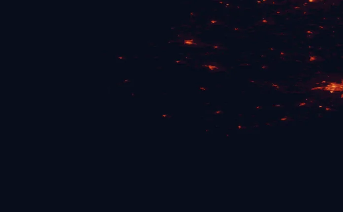 Satellite night-light map of the 100 km around the Beara Peninsula, with Cork, Tralee and Killarney marked