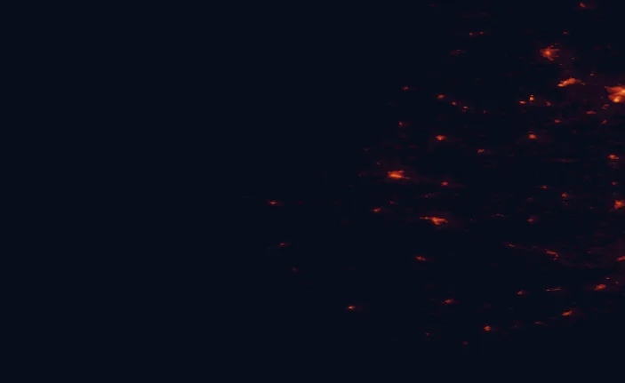 Satellite night-light map of the 100 km around the Dingle Peninsula, with Tralee, Killarney and Ennis marked