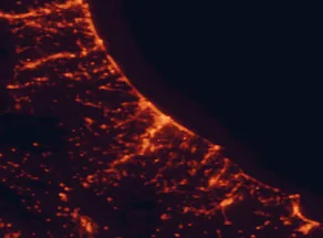 Satellite night-light map of the 50 km around Pescara, with Montesilvano, Chieti and Francavilla al Mare marked