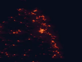 Satellite night-light map of the 50 km around Olbia, with Tempio Pausania, La Maddalena and Arzachena marked
