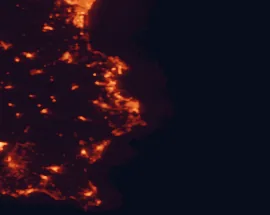 Satellite night-light map of the 50 km around Syracuse, with Catania, Augusta and Floridia marked
