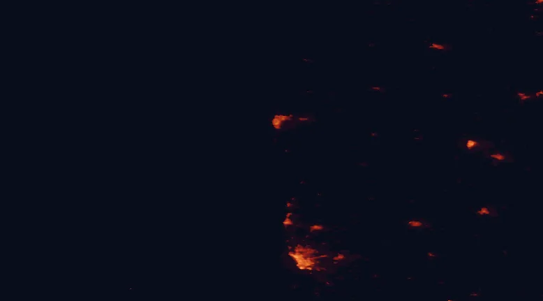 Satellite night-light map of the 100 km around Bernāti Nature Park, with Klaipėda, Liepāja and Mazeikiai marked