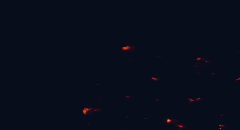 Satellite night-light map of the 100 km around Užava Nature Park, with Ventspils, Liepāja and Mazeikiai marked