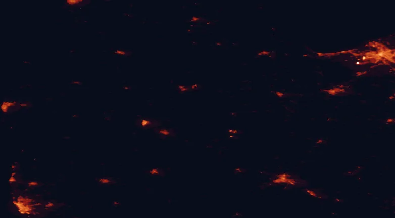 Satellite night-light map of the 100 km around Zvārde Woods Nature Park, with Riga, Klaipėda and Šiauliai marked