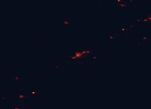 Satellite night-light map of the 50 km around Ashburton, with Temuka and Darfield marked