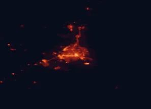Satellite night-light map of the 50 km around Christchurch, with Rolleston, Halswell and Wigram marked