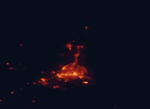 Satellite night-light map of the 50 km around Kaiapoi, with Christchurch, Rangiora and Rolleston marked
