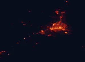 Satellite night-light map of the 50 km around Rolleston, with Christchurch, Halswell and Wigram marked