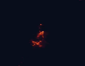 Satellite night-light map of the 50 km around Napier, with Hastings and Havelock North marked