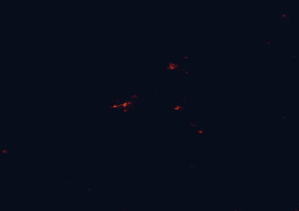 Satellite night-light map of the 100 km around Kawarau Gibbston, with Queenstown and Wanaka marked