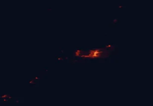 Satellite night-light map of the 50 km around Mosgiel, with Dunedin, North East Valley and Mornington marked