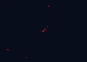 Satellite night-light map around Oamaru