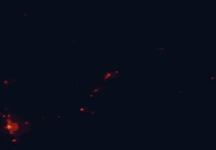 Satellite night-light map around Gore