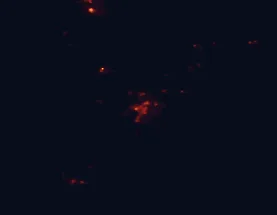 Satellite night-light map around Taupo