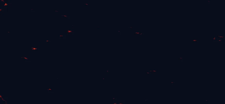 Satellite night-light map around Femundsmarka National Park