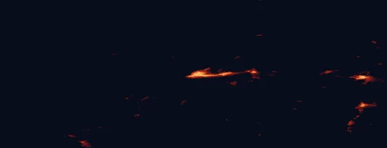 Satellite night-light map around Bodø