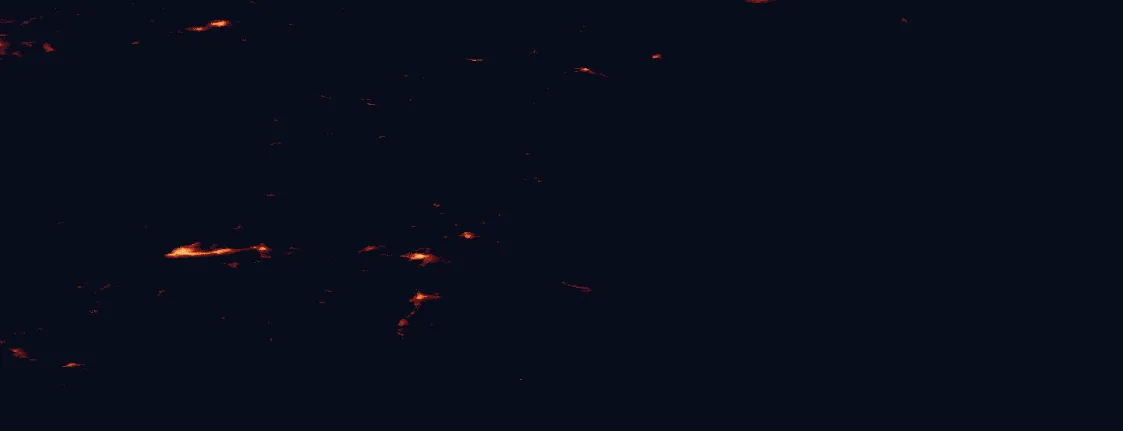 Satellite night-light map around Rago National Park