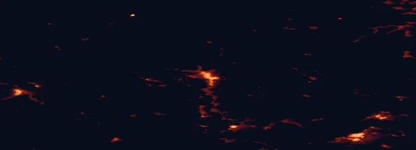 Satellite night-light map of the 50 km around Harstad, with Narvik and Sortland marked