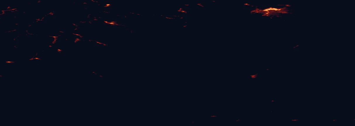 Satellite night-light map around Reisa National Park