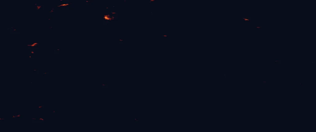 Satellite night-light map around Børgefjell National Park