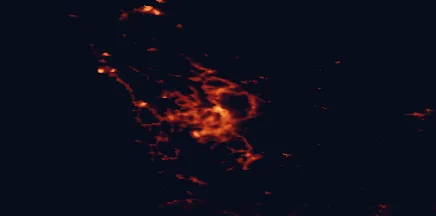 Satellite night-light map of the 50 km around Bergen, with Åsane, Nesttun and Indre Arna marked