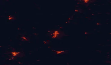 Satellite night-light map of the 50 km around Suwałki, with Ełk, Augustów and Olecko marked