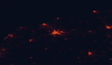 Satellite night-light map of the 50 km around Słupsk, with Lębork, Ustka and Sławno marked