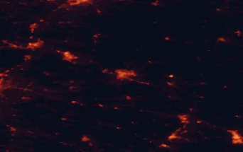 Satellite night-light map of the 50 km around Ostrowiec Świętokrzyski, with Starachowice, Skarżysko-Kamienna and Stalowa Wola marked