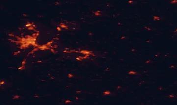 Satellite night-light map of the 50 km around Stargard, with Szczecin, Police and Goleniów marked