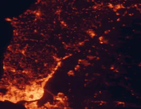 Satellite night-light map of the 50 km around Azambuja, with Lisbon, Amadora and Queluz marked