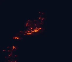 Satellite night-light map of the 50 km around Arrecife, with Puerto del Carmen, San Bartolomé and Tías marked