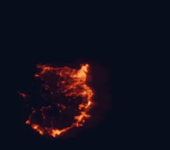 Satellite night-light map of the 50 km around Las Palmas de Gran Canaria, with Telde, Santa Lucía and Arucas marked