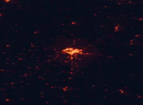 Satellite night-light map around Burgos