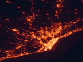Satellite night-light map of the 50 km around Terrassa, with Barcelona, Sabadell and L'Hospitalet de Llobregat marked