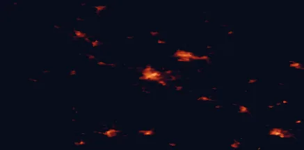Satellite night-light map of the 50 km around Borlänge, with Falun, Ludvika and Avesta marked