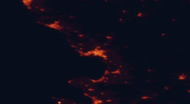Satellite night-light map of the 50 km around Halmstad, with Falkenberg, Laholm and Oskarström marked
