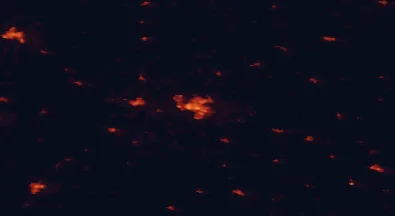 Satellite night-light map of the 50 km around Växjö, with Alvesta, Värnamo and Älmhult marked