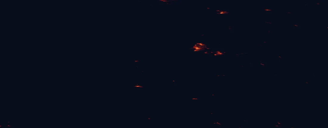 Satellite night-light map around Muddus National Park