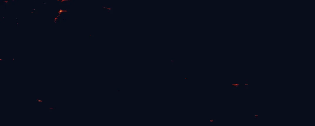 Satellite night-light map around Pieljekaise National Park