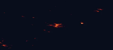 Satellite night-light map around Örnsköldsvik