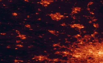 Satellite night-light map of the 50 km around Aylesbury, with London, Milton Keynes and Reading marked